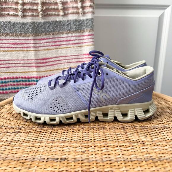 On Running Cloud X Lavender Ice Road Running Walking Sneakers Women’s Size 9.5 - Picture 4 of 8